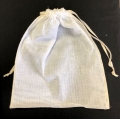 White Cotton Muslin Bags with Serged Edge 10"x12" (12)